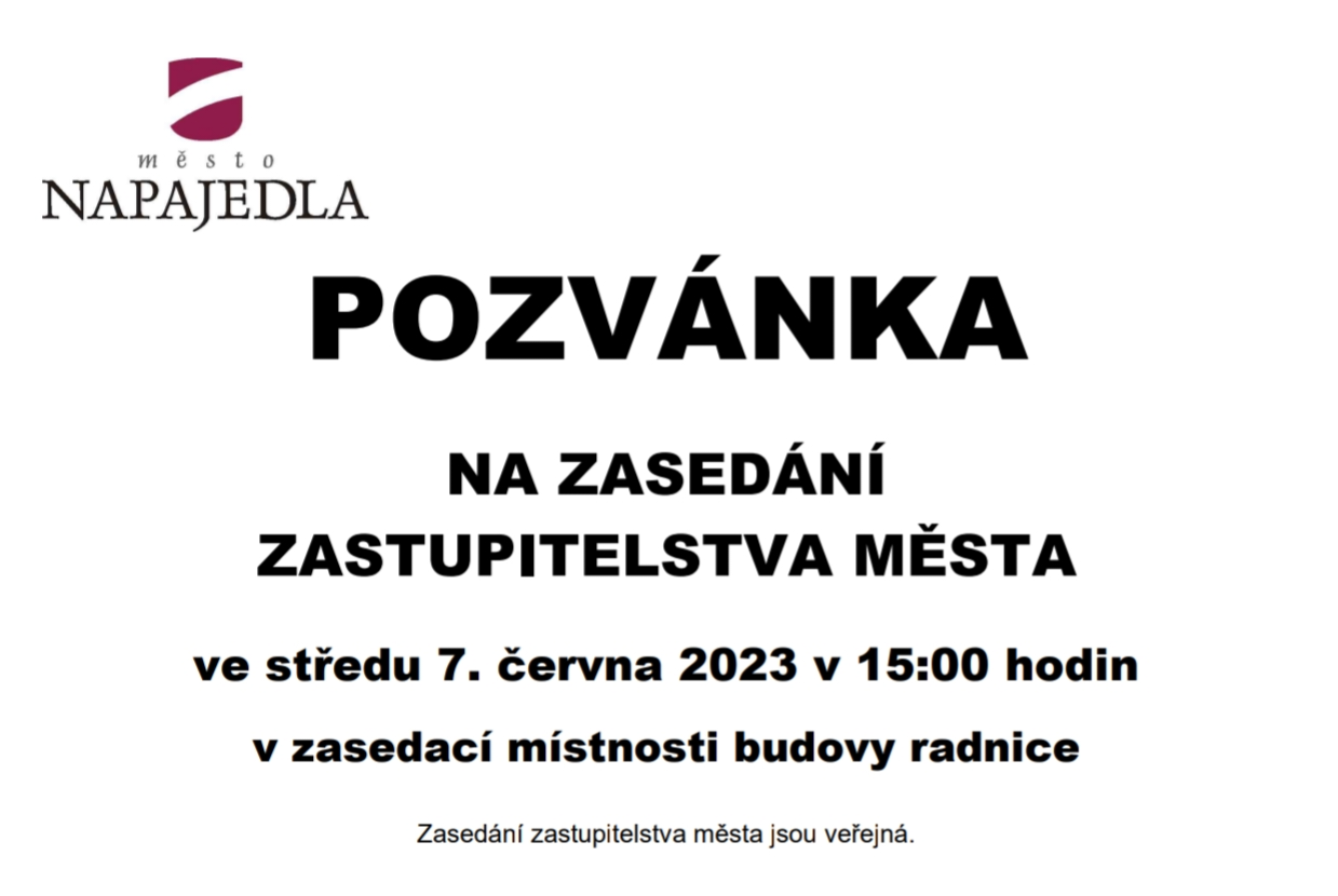 Pozvánka na páté jednání ZM volebního období 2022-26