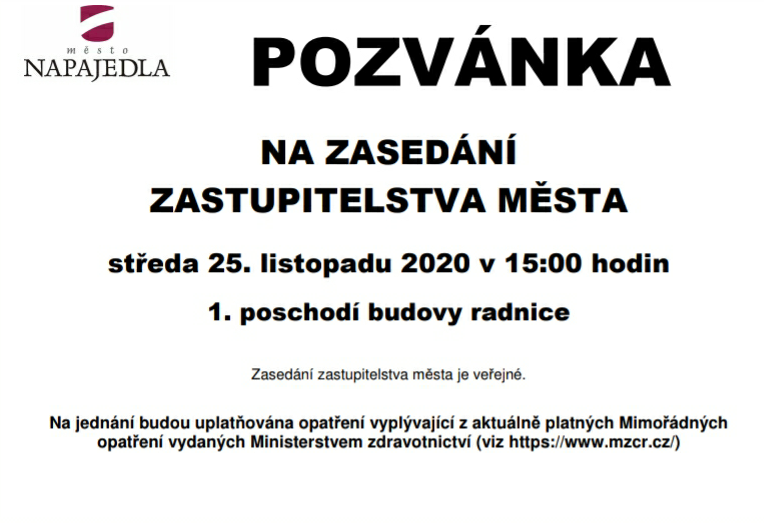 Pozvánka na 12. zastupitelstvo volebního období 2018-2022